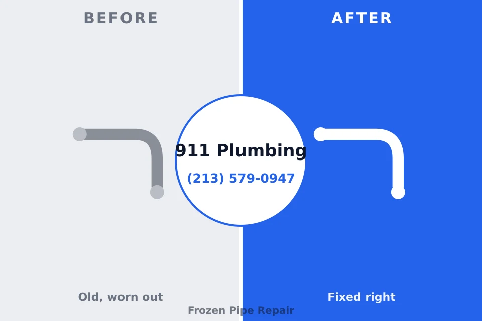Before and after: plumbing repair Ricardo, TX